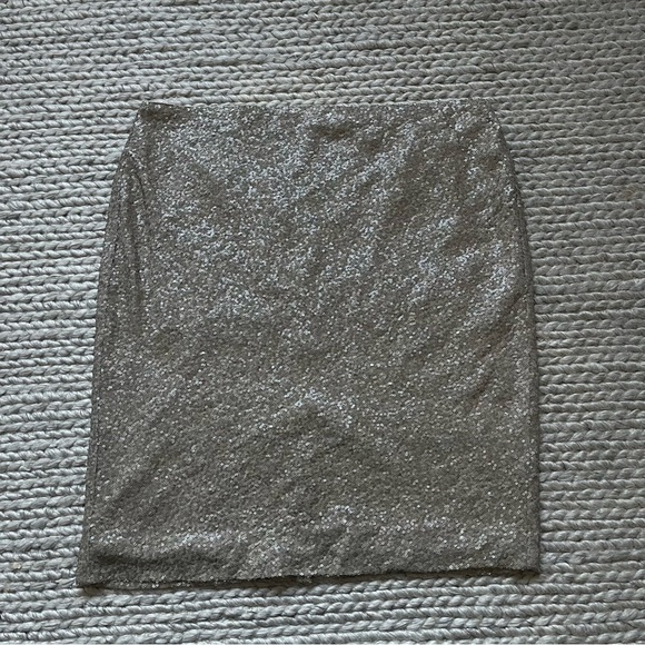 Ralph Lauren Metallic Sequined Pencil Skirt - Picture 1 of 7